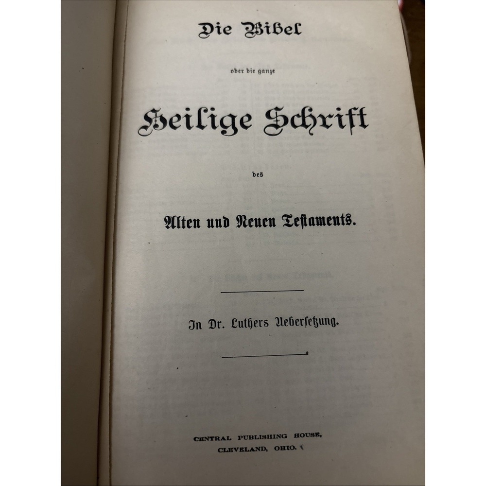 Die Bibel oder dir Gange Heilige Schrift, Vintage 1950 German Luthers Bible.